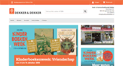 Desktop Screenshot of boekhandeldekker.nl