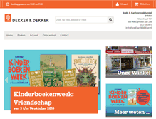 Tablet Screenshot of boekhandeldekker.nl